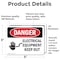 Signmission Electrical Equipment Keep Out Danger Sign, Vinyl Decal, 5in W x 3.5in L, 2PK OS-2PACK-DS-D-35-L-1738 - alternate 4